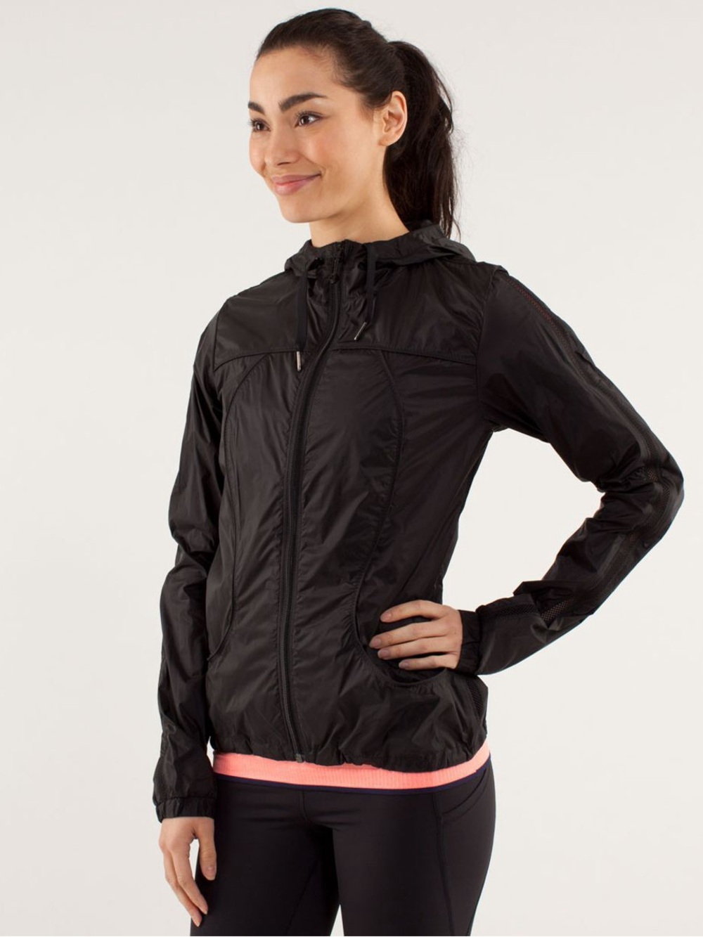 lululemon athletica Black Hooded Utility Jacket